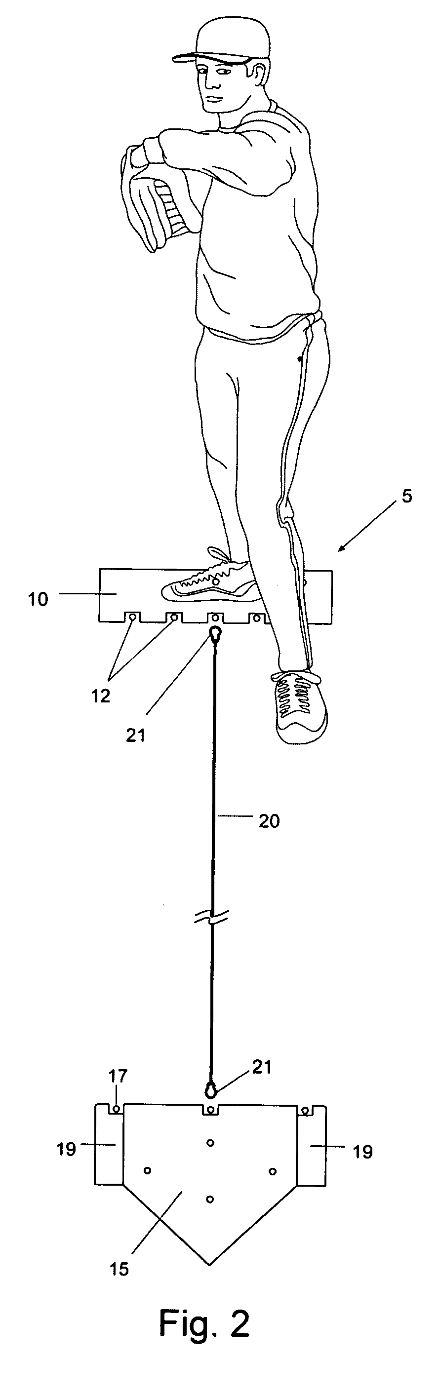 Device to train a pitcher