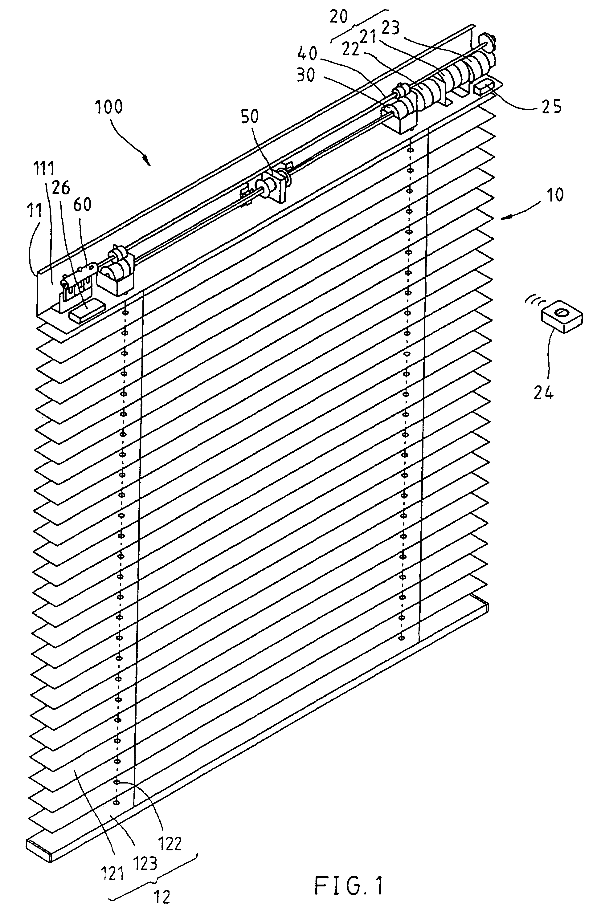 Electromagnetic clutch-controlled electric blind