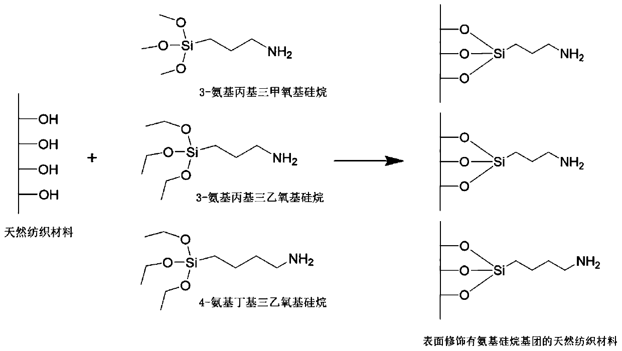 Antibacterial natural textile material with surface modified borneol and its preparation method and application