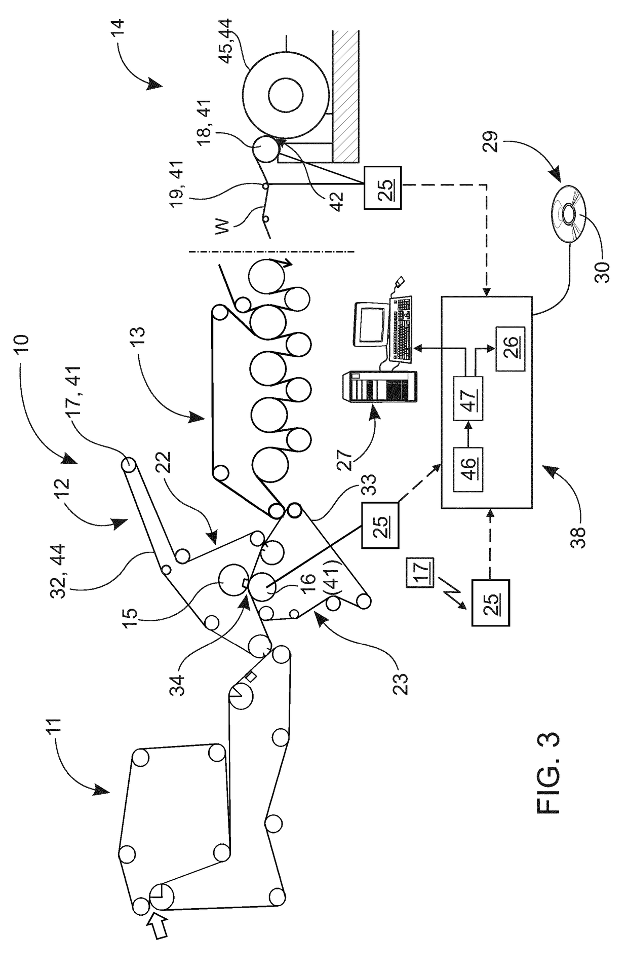 Method, System and a Computer Program Product for Condition Monitoring of a Continuous Element Moving in a Fiber Web or Paper Finishing Machine