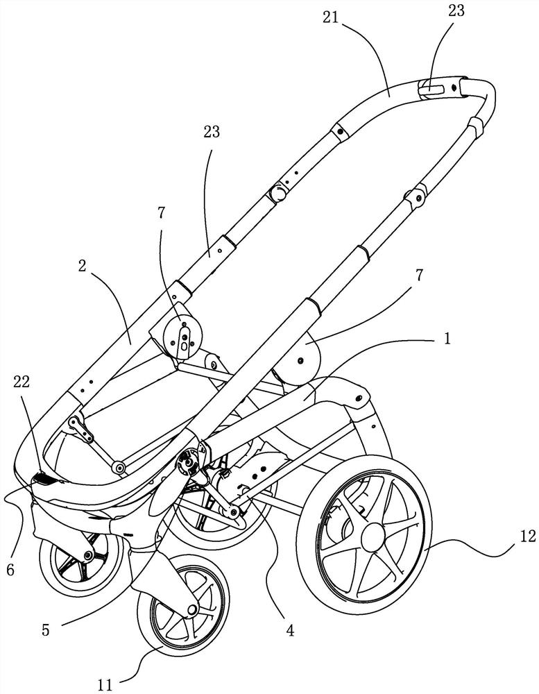 Baby carriage frame