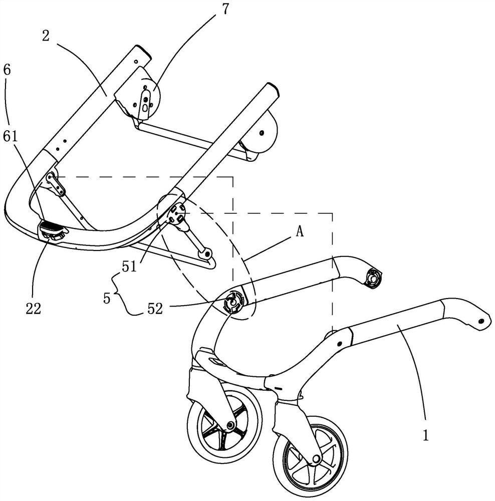 Baby carriage frame