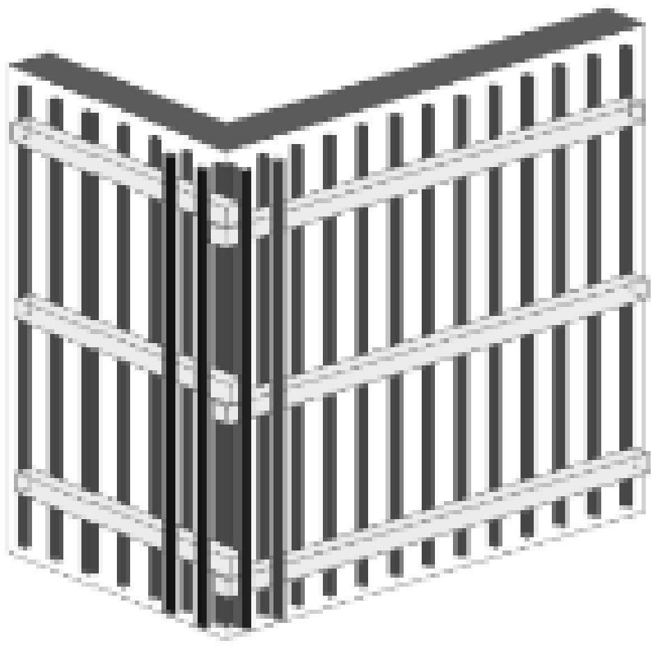 Concrete wall formwork matching method