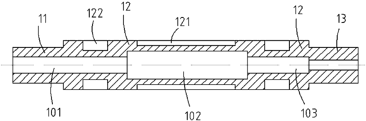 Rotor structure for center ladder hole