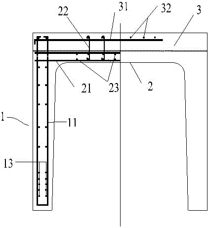 Prestressed trough plate with webs provided with vent holes