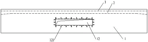 Prestressed trough plate with webs provided with vent holes