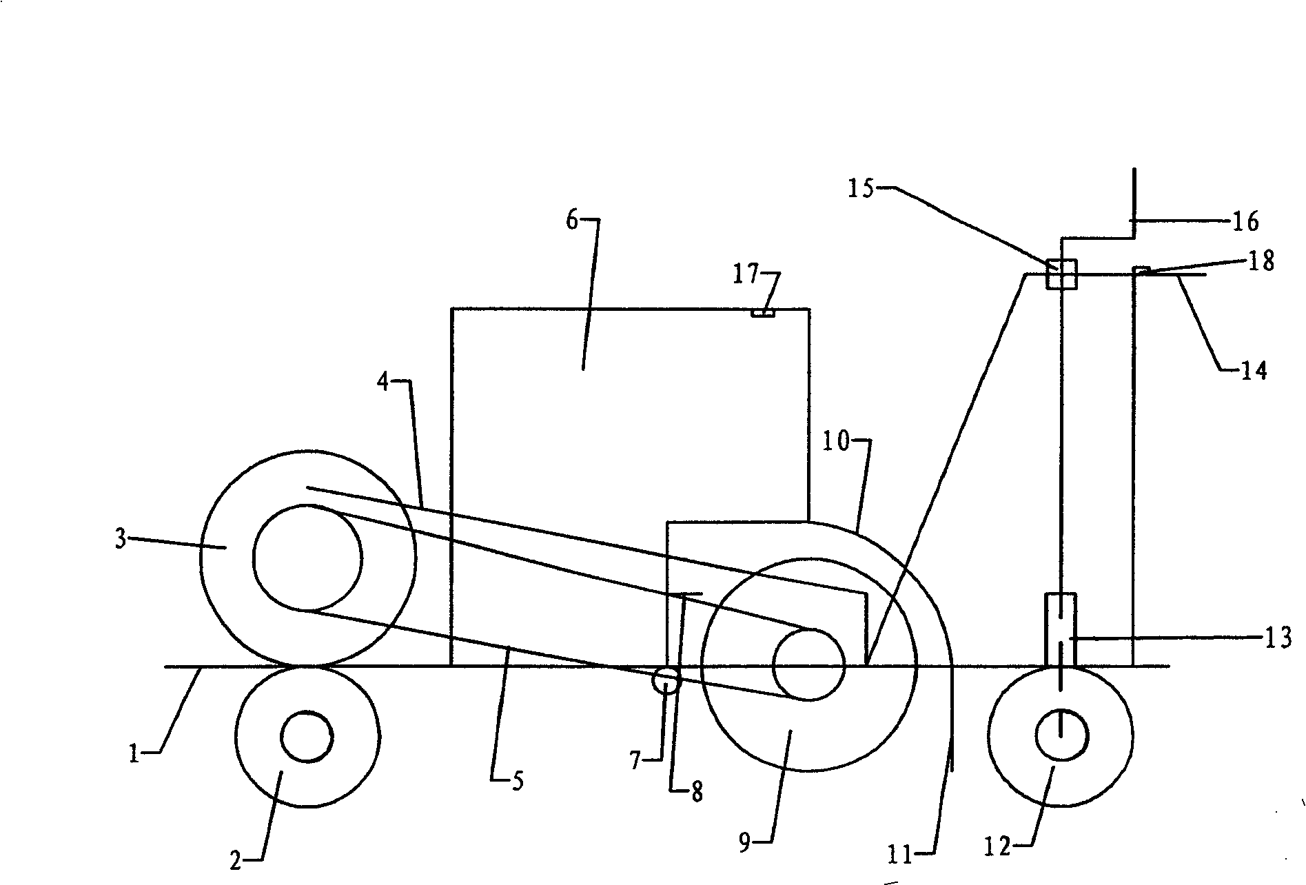 Cleaning machine for wheel mark on airfield pavement