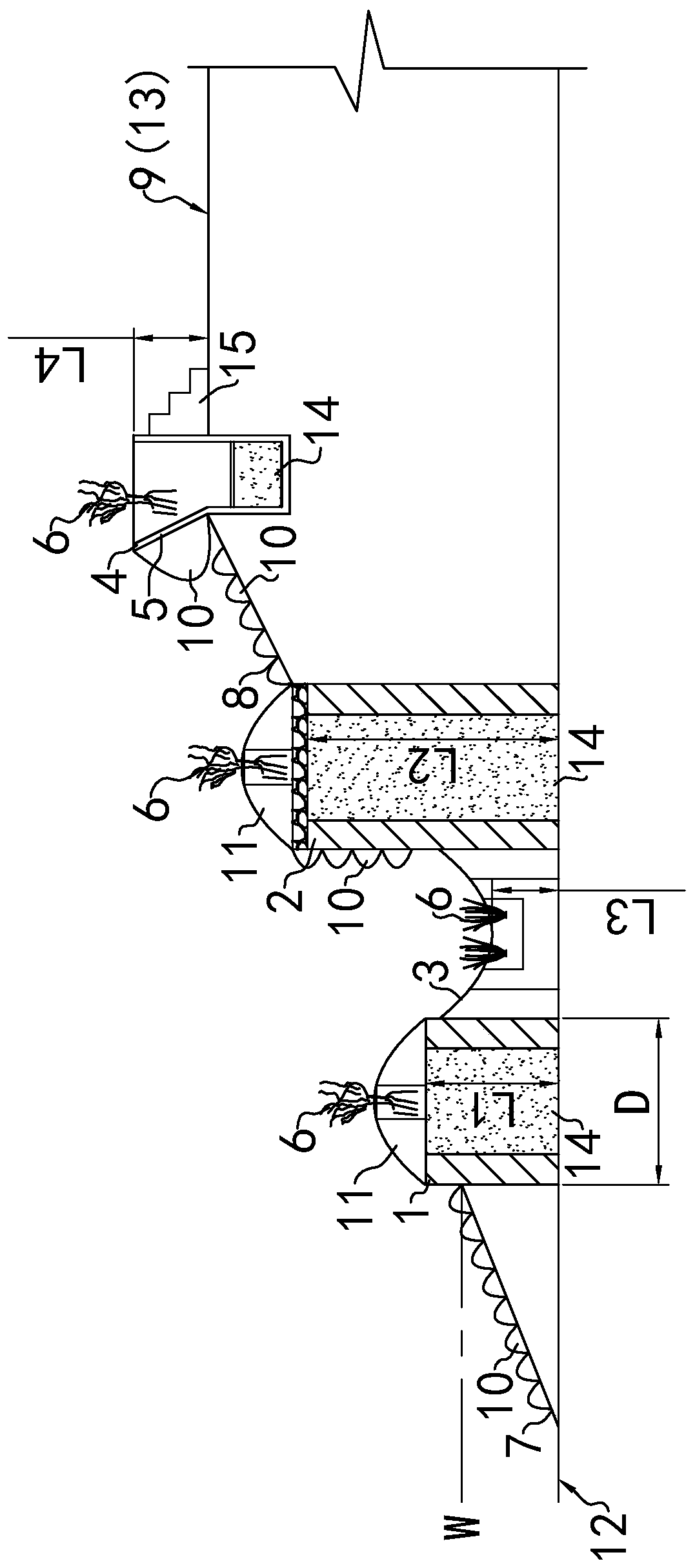 Ecological seawall for multistep modular protection