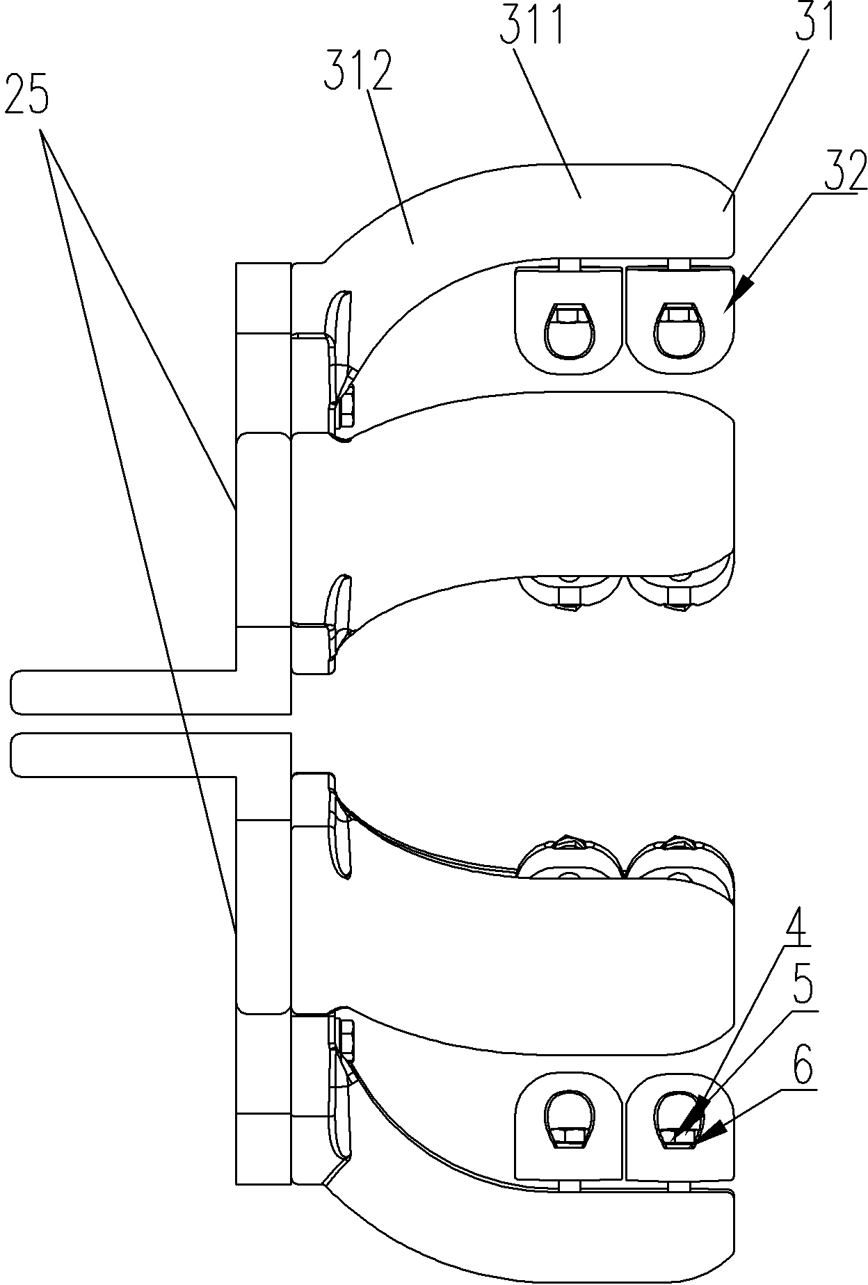 Split conductive wire clamp metal ware and branch wire clamps thereof