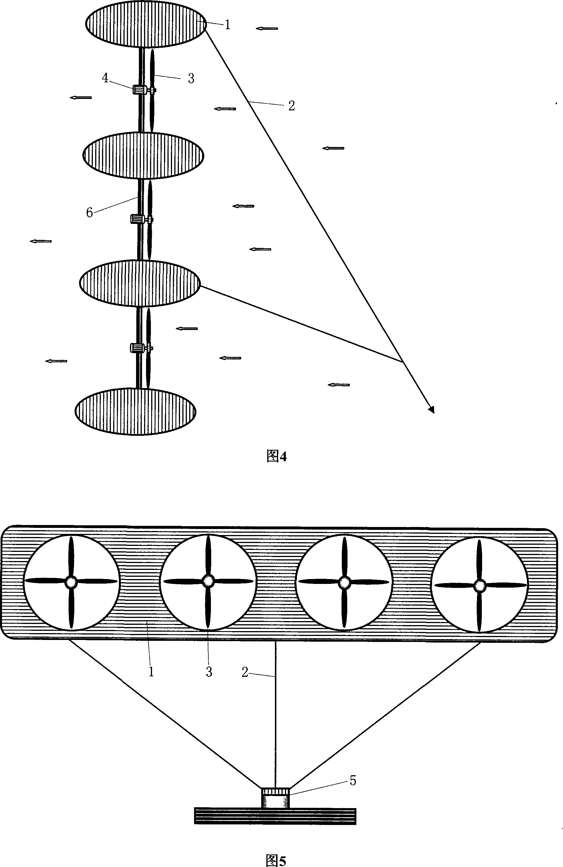 Flying wind power generator, units