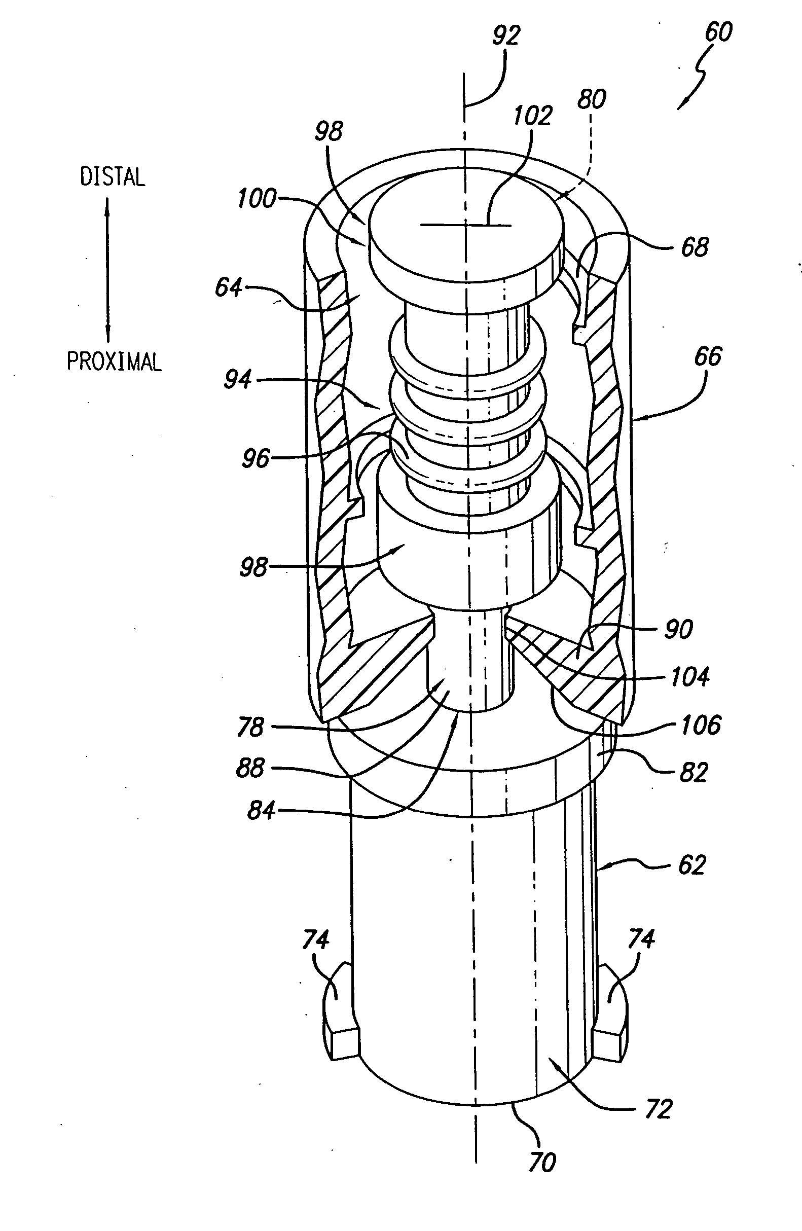 Self-sealing male connector