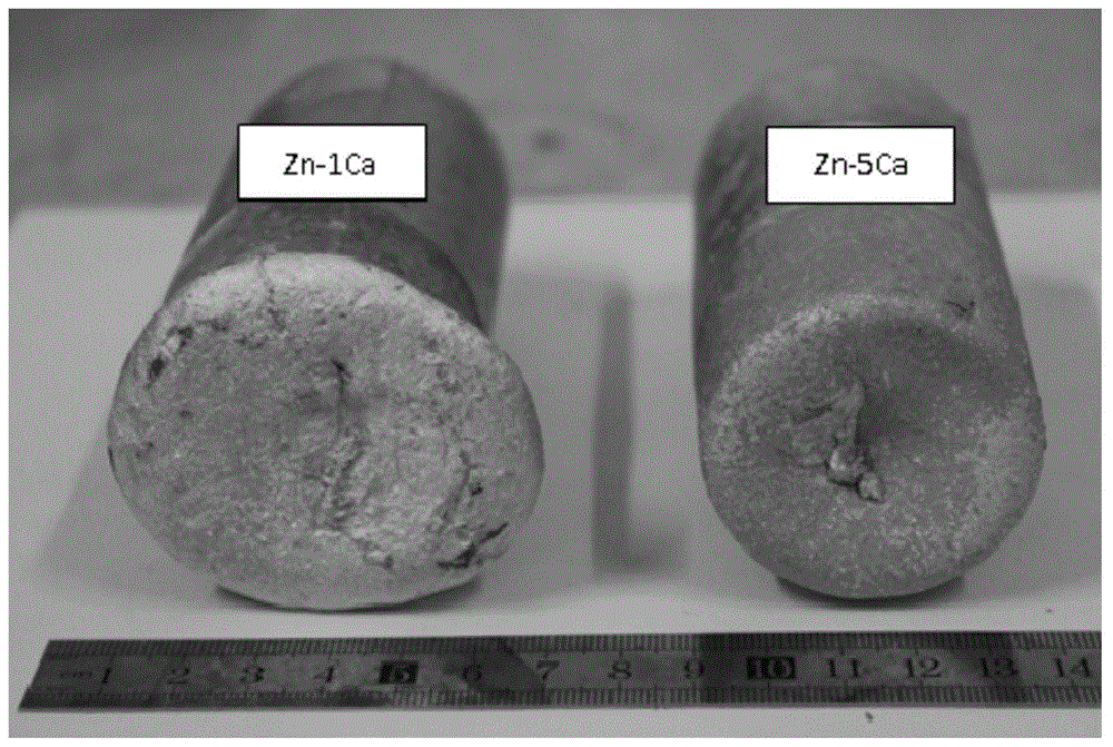 A kind of zn-ca system zinc alloy and its preparation method and application