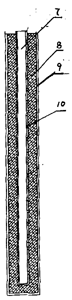 Casting method of heat-resistant steel slime blind-tube and mold thereof