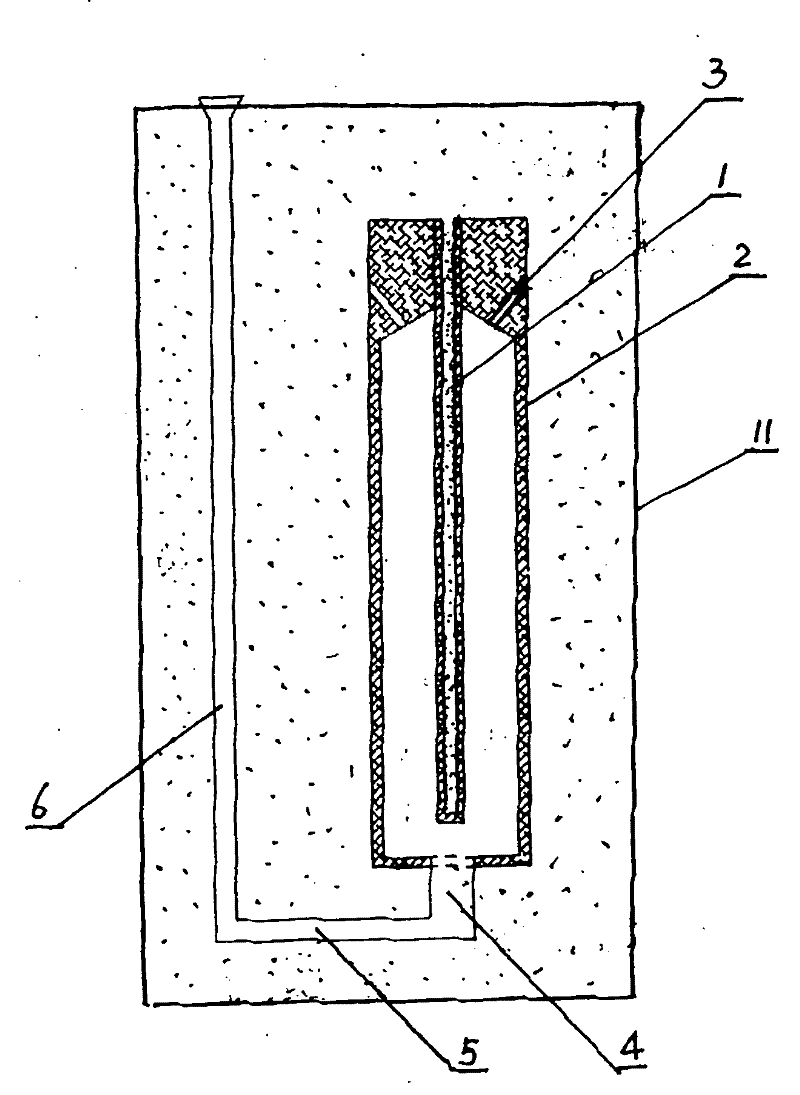 Casting method of heat-resistant steel slime blind-tube and mold thereof