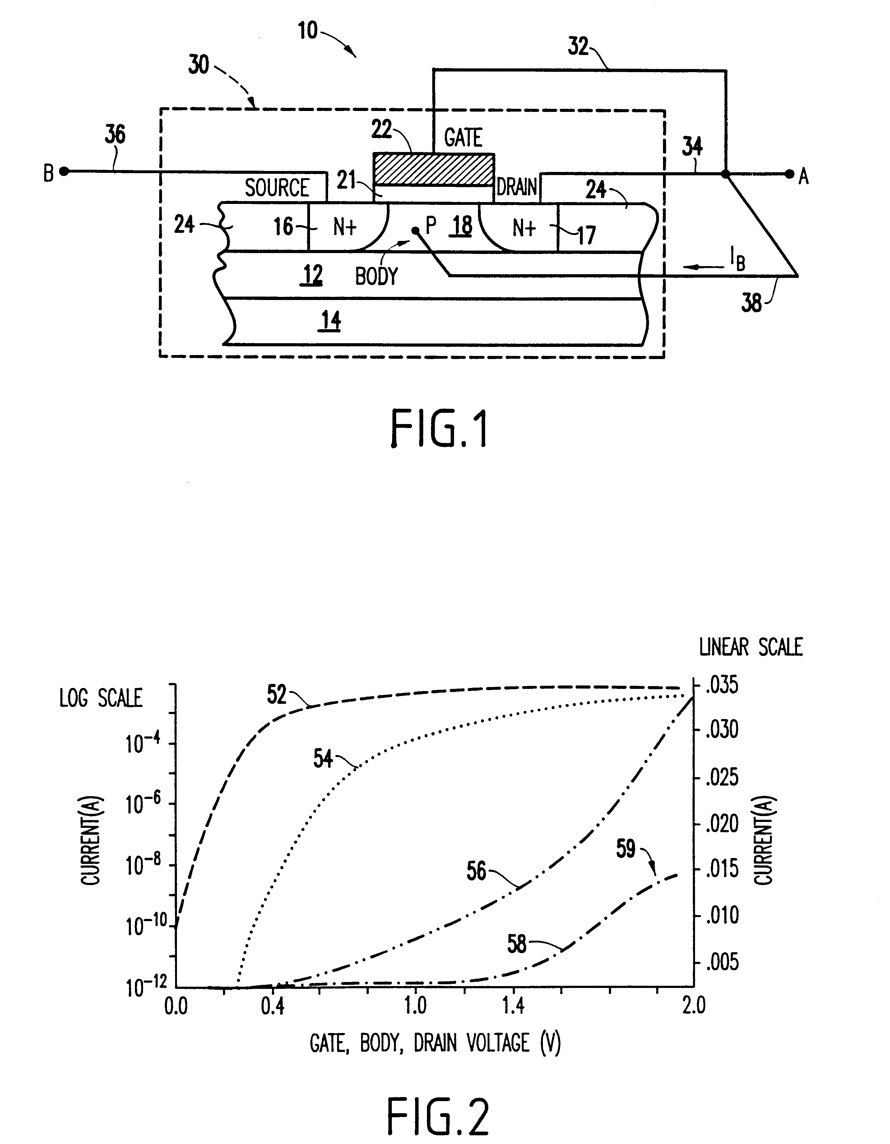 SOI voltage-tolerant body-coupled pass transistor