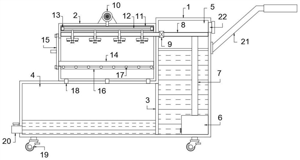 Clinical atomization cleaning and disinfecting device suitable for gynecological nursing