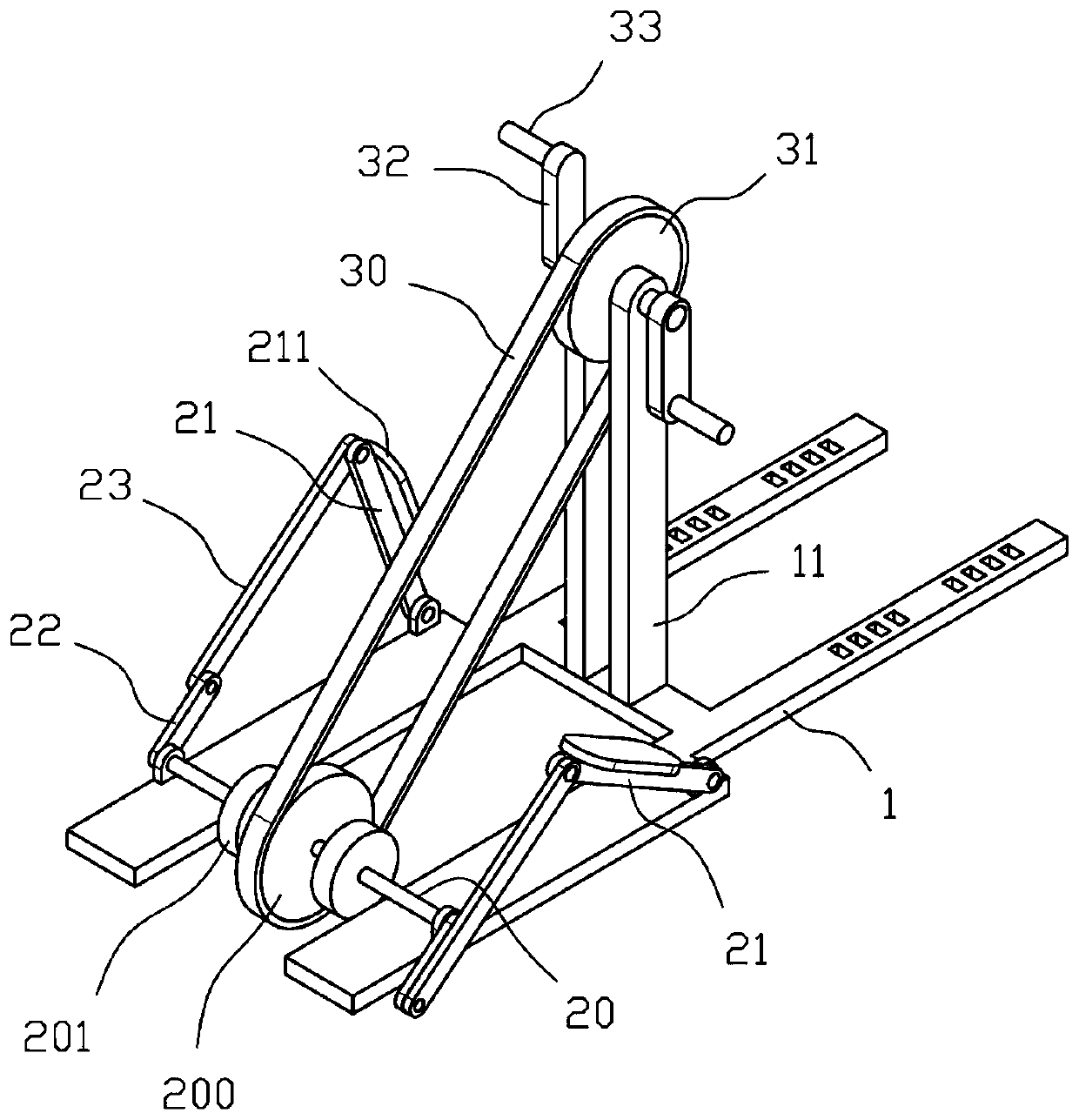 Four-limb linkage type rehabilitation training device