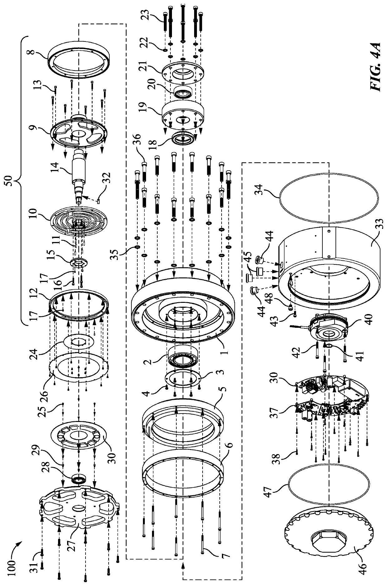 Enclosed Torque Controlled Electric Actuator and Method