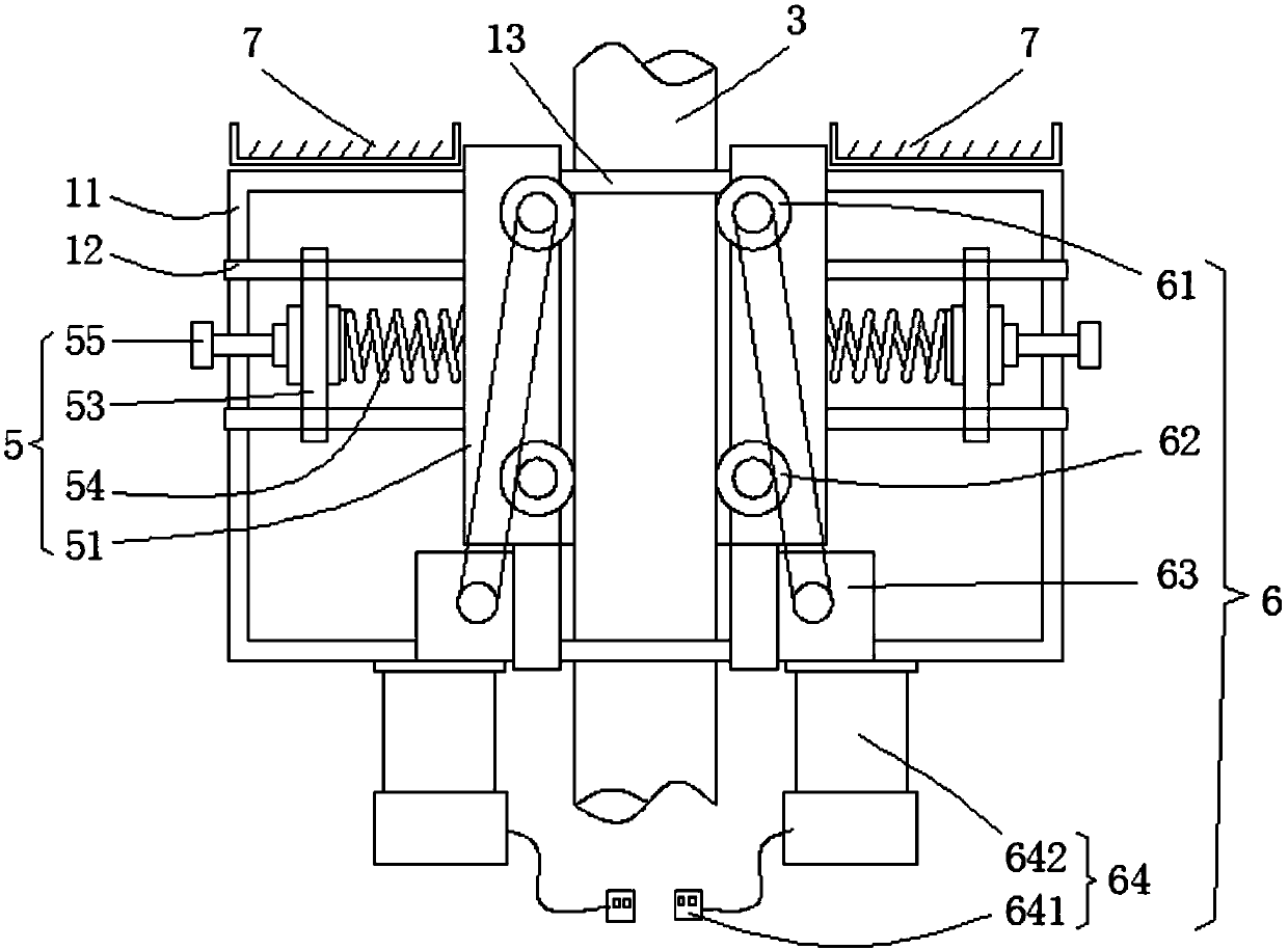 Telegraph pole climbing device