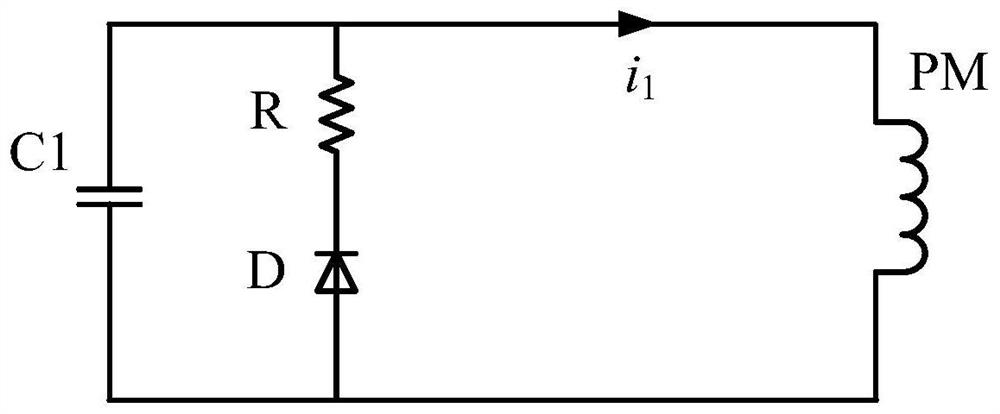 Circuit and method for generating flat-topped pulsed magnetic field