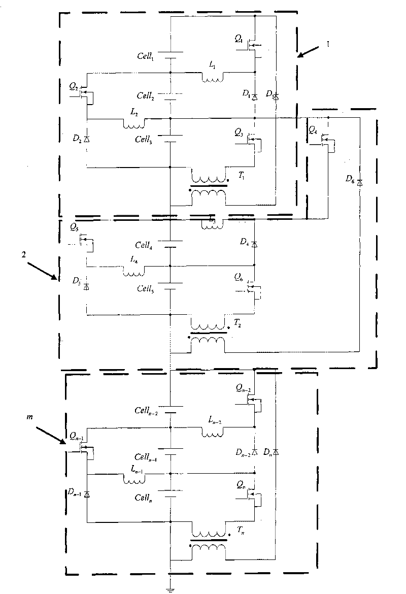 Series battery equalizing equipment