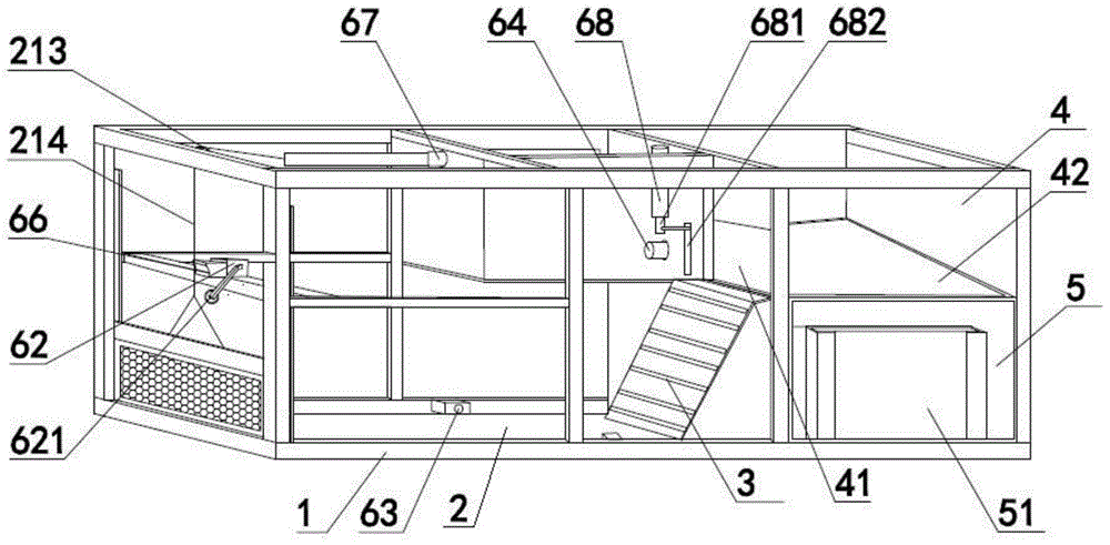 Cage body structure of intelligent mouse cage