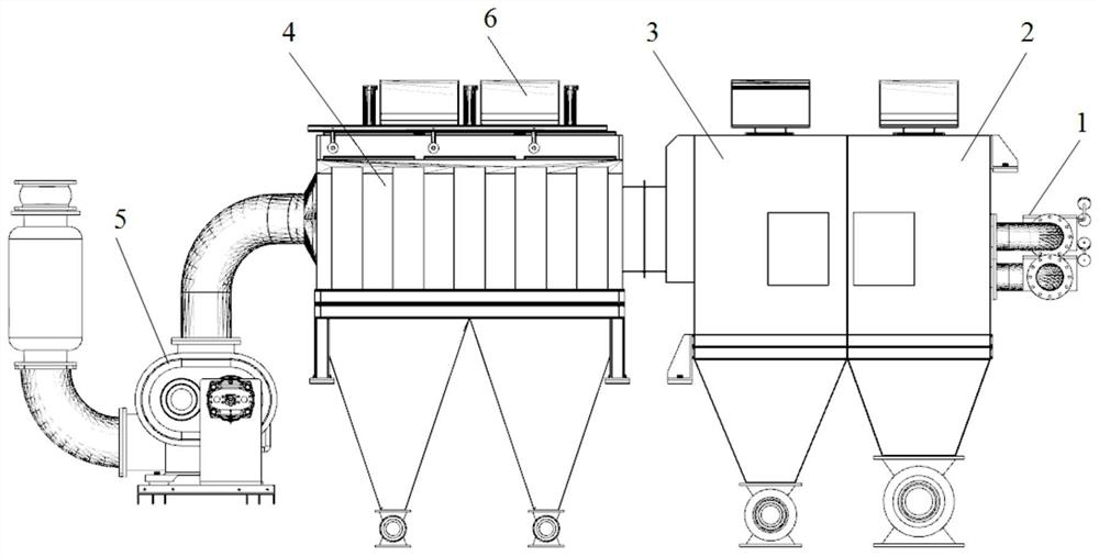 Side suction dust removal system for railway ballast bed suction-type dirt removal truck and corresponding dust removal method