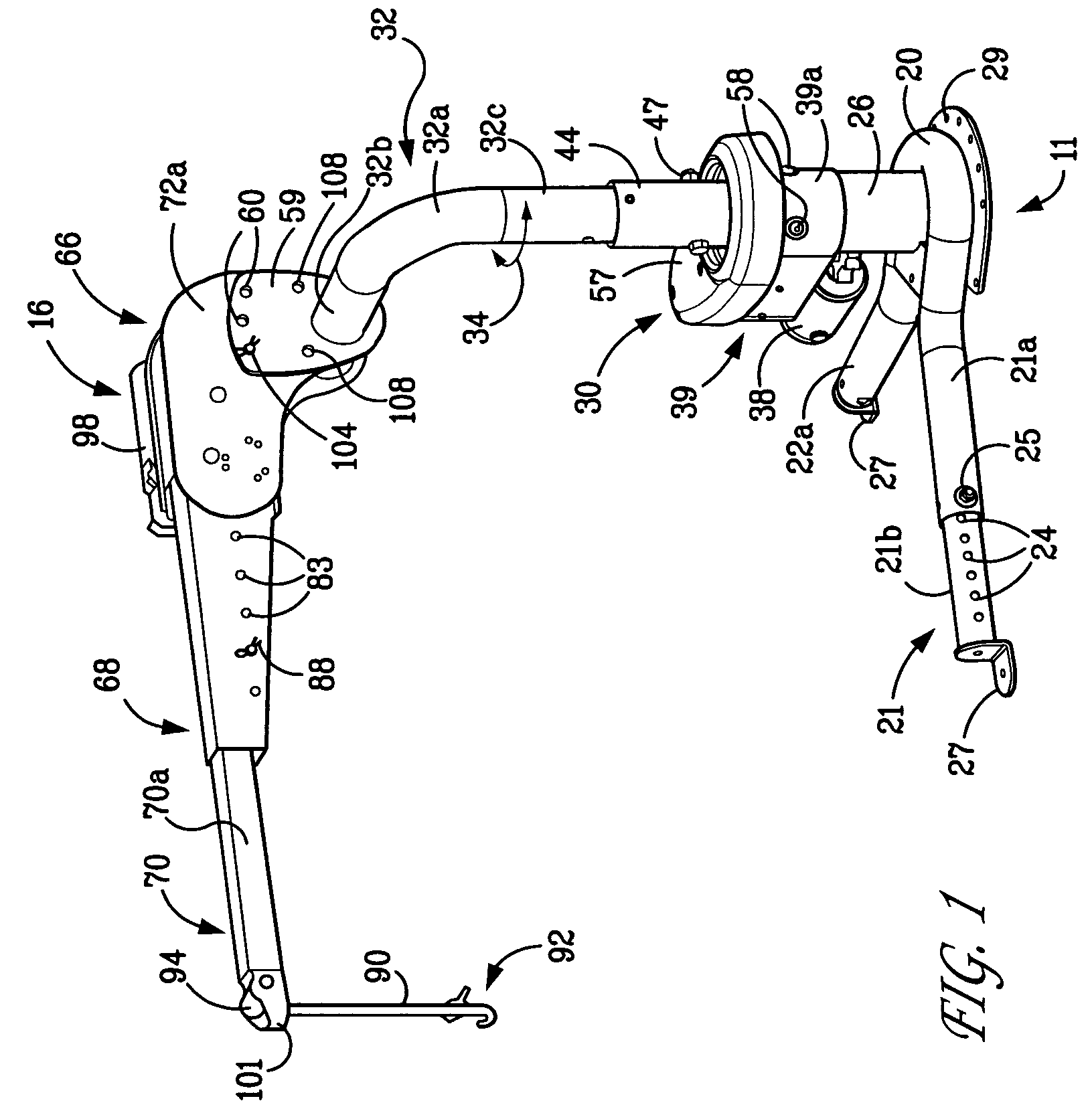 Lifting device for a personal-transportation vehicle