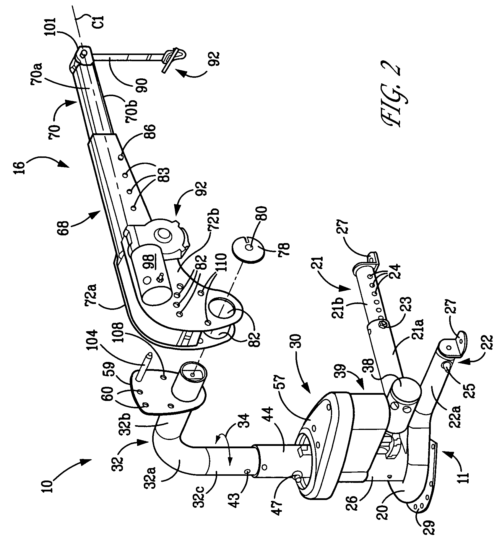 Lifting device for a personal-transportation vehicle