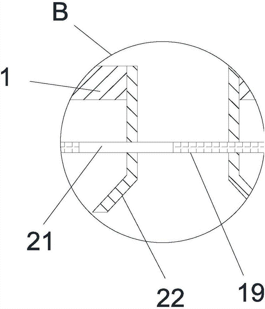 Efficient raw material mixing device for feed production