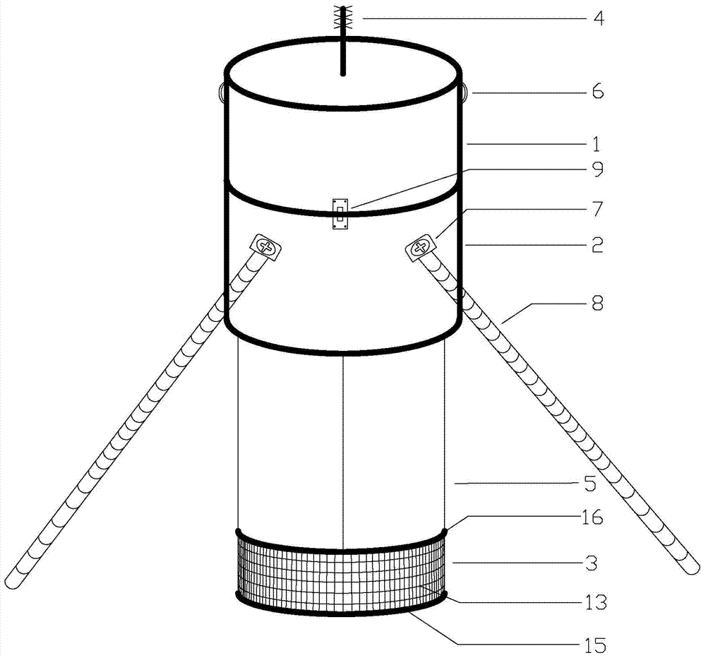 In-situ real-time intelligent biological detection device and detection method for protecting river health