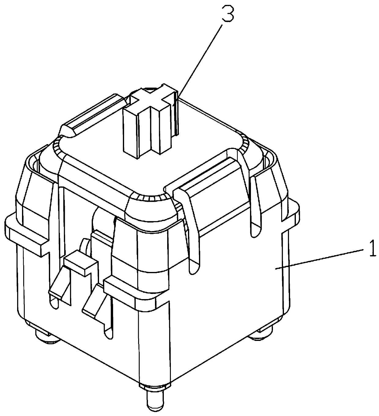 Magnetic type button