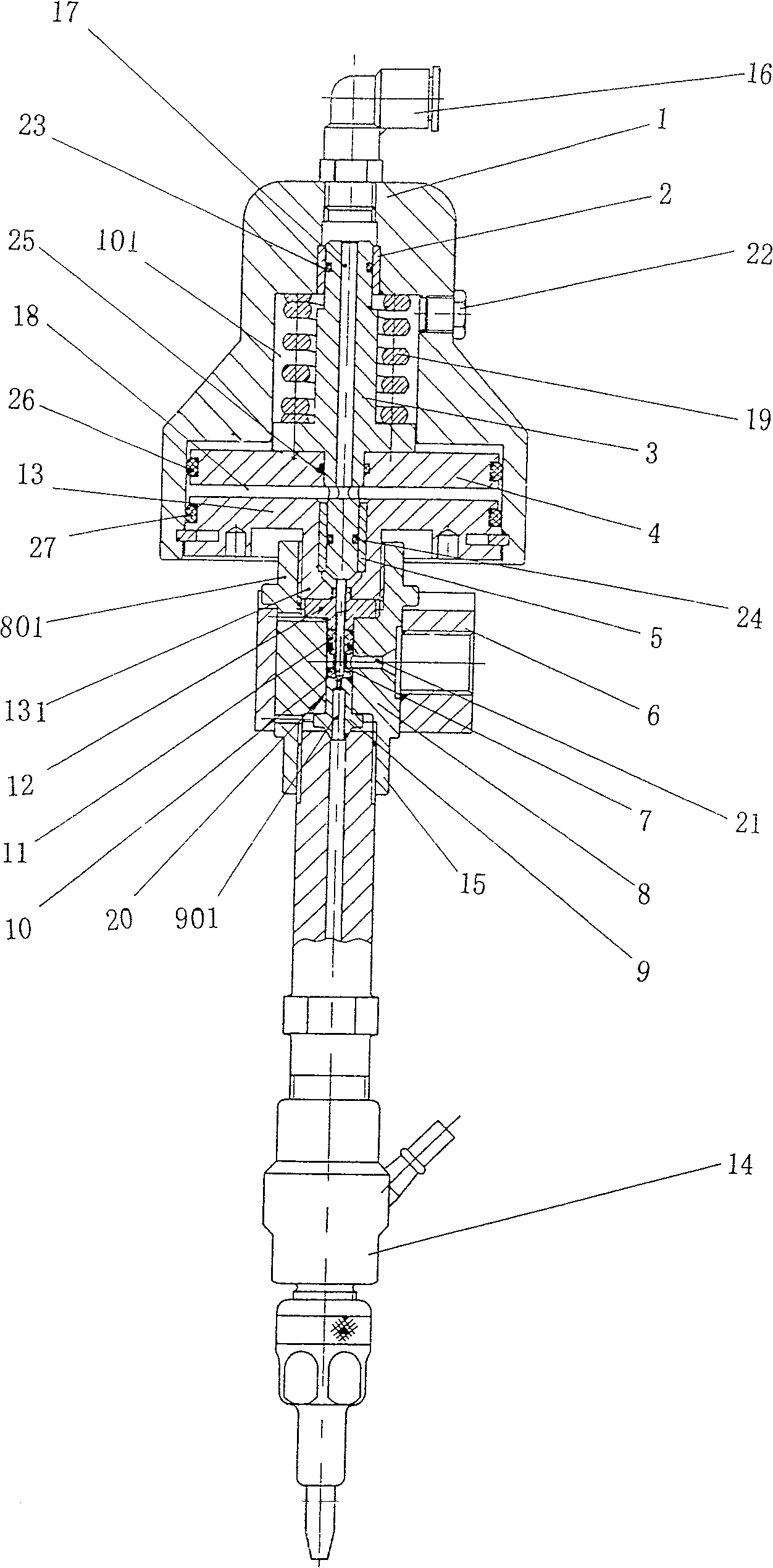 High pressure water switch for water cutting machine