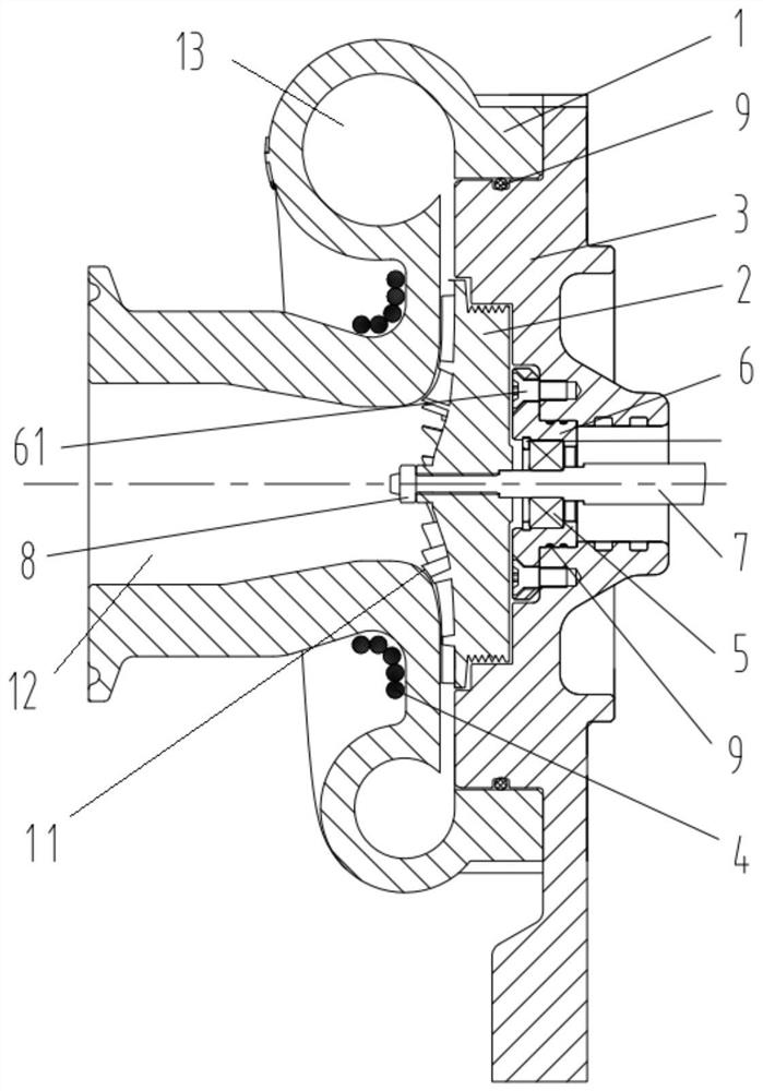 Centrifugal compressor of hydrogen circulating pump