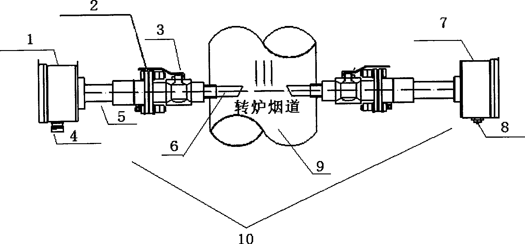 Whole process dynamic monitoring method for converter steel melting