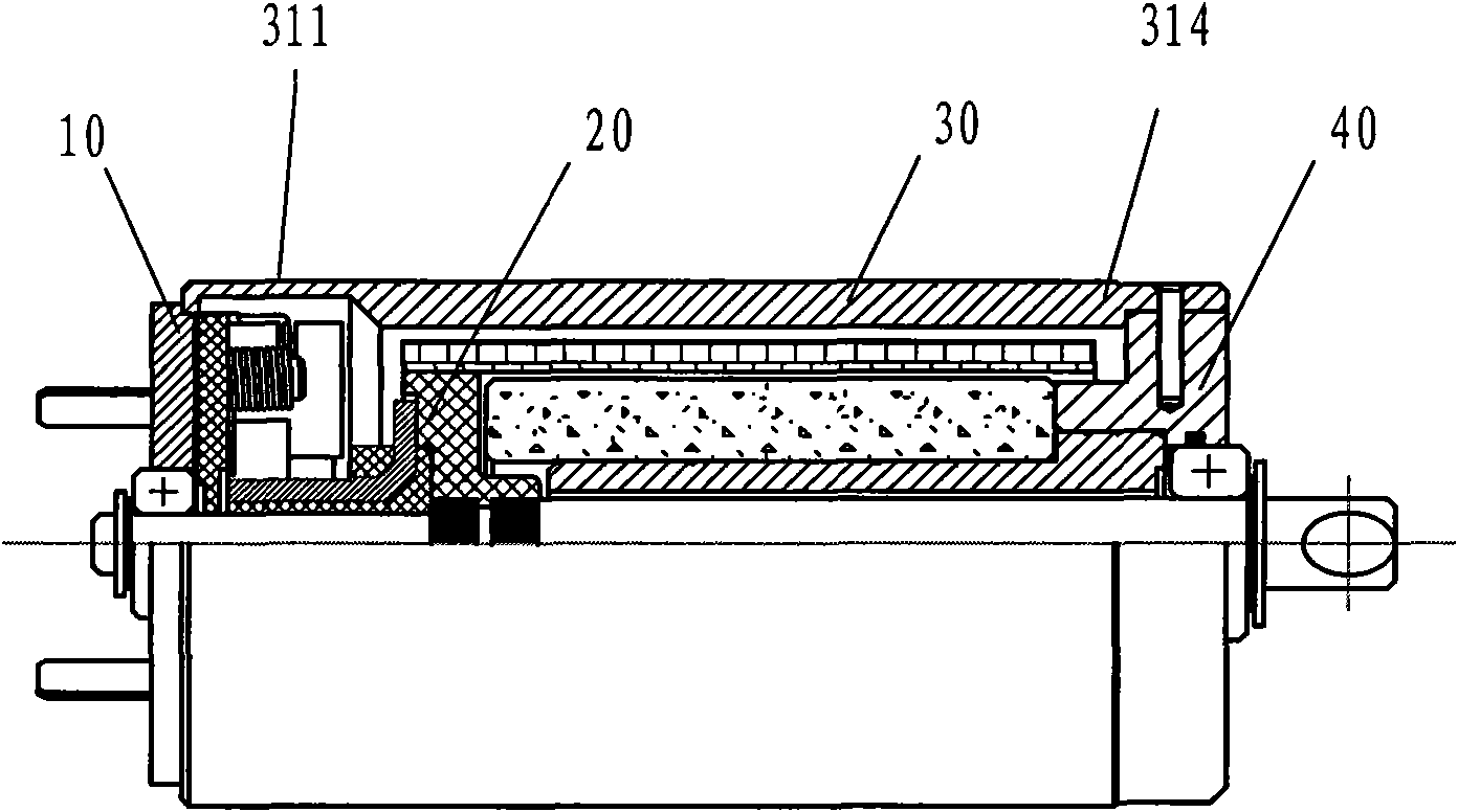 Coreless brushed DC motor and carbon brush-terminal component thereof