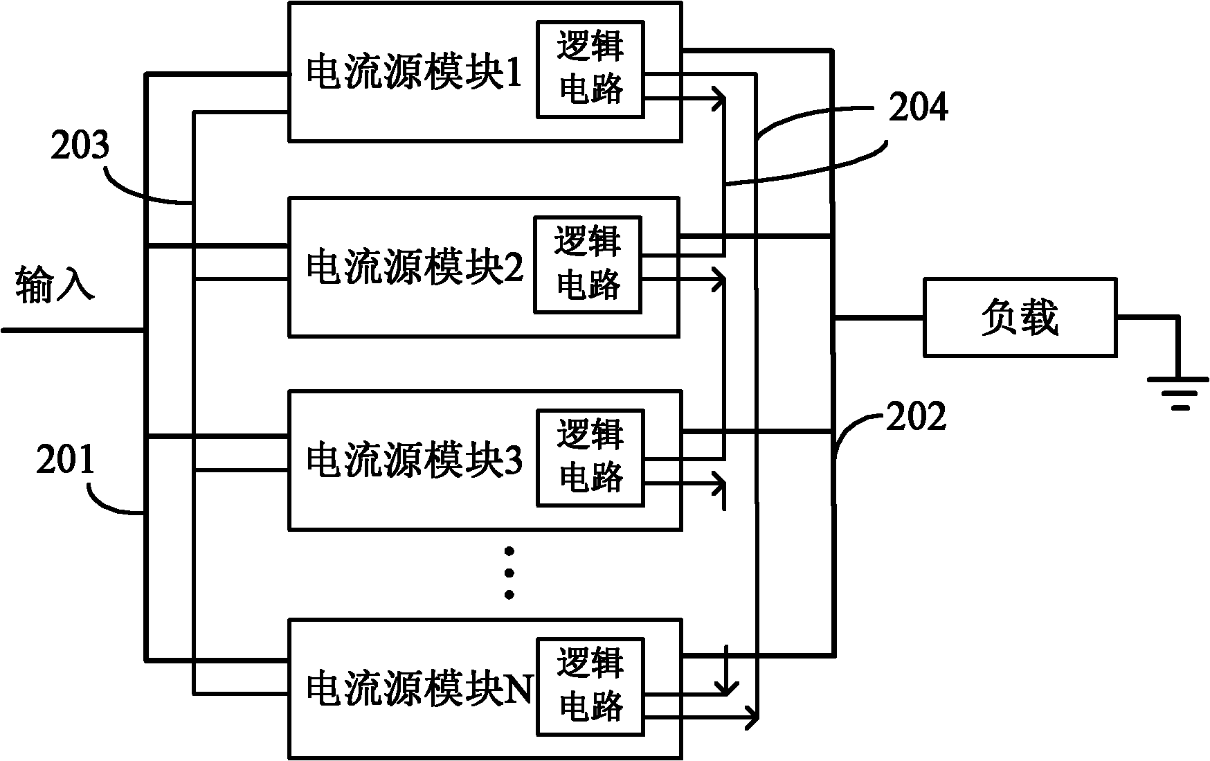 Staggered parallel high-stability modularized direct-current current-stabilized power supply system and staggered parallel connection method thereof