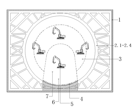 Deep foundation pit open cutting construction method