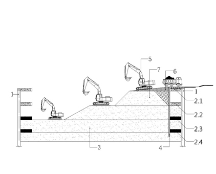 Deep foundation pit open cutting construction method