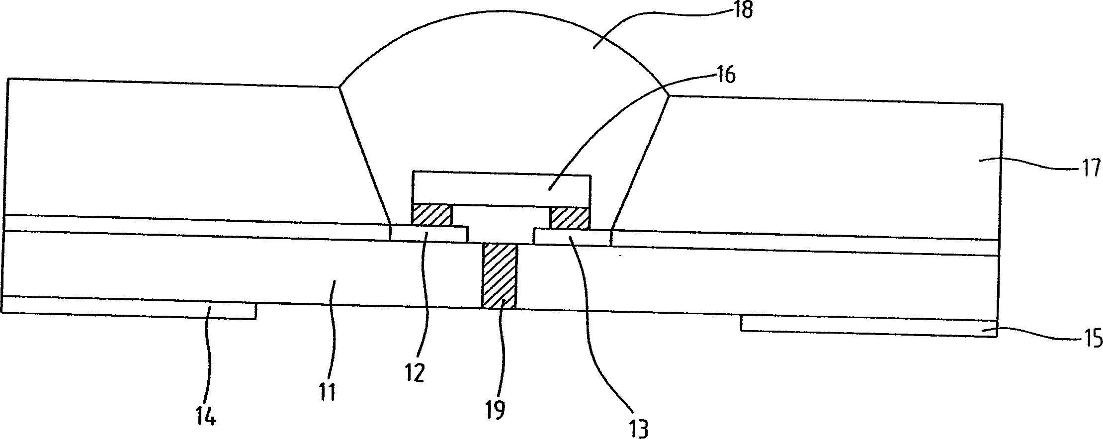 High-brightness light-emitting bipolar body with transparent base and light-emitting bipolar crystallite