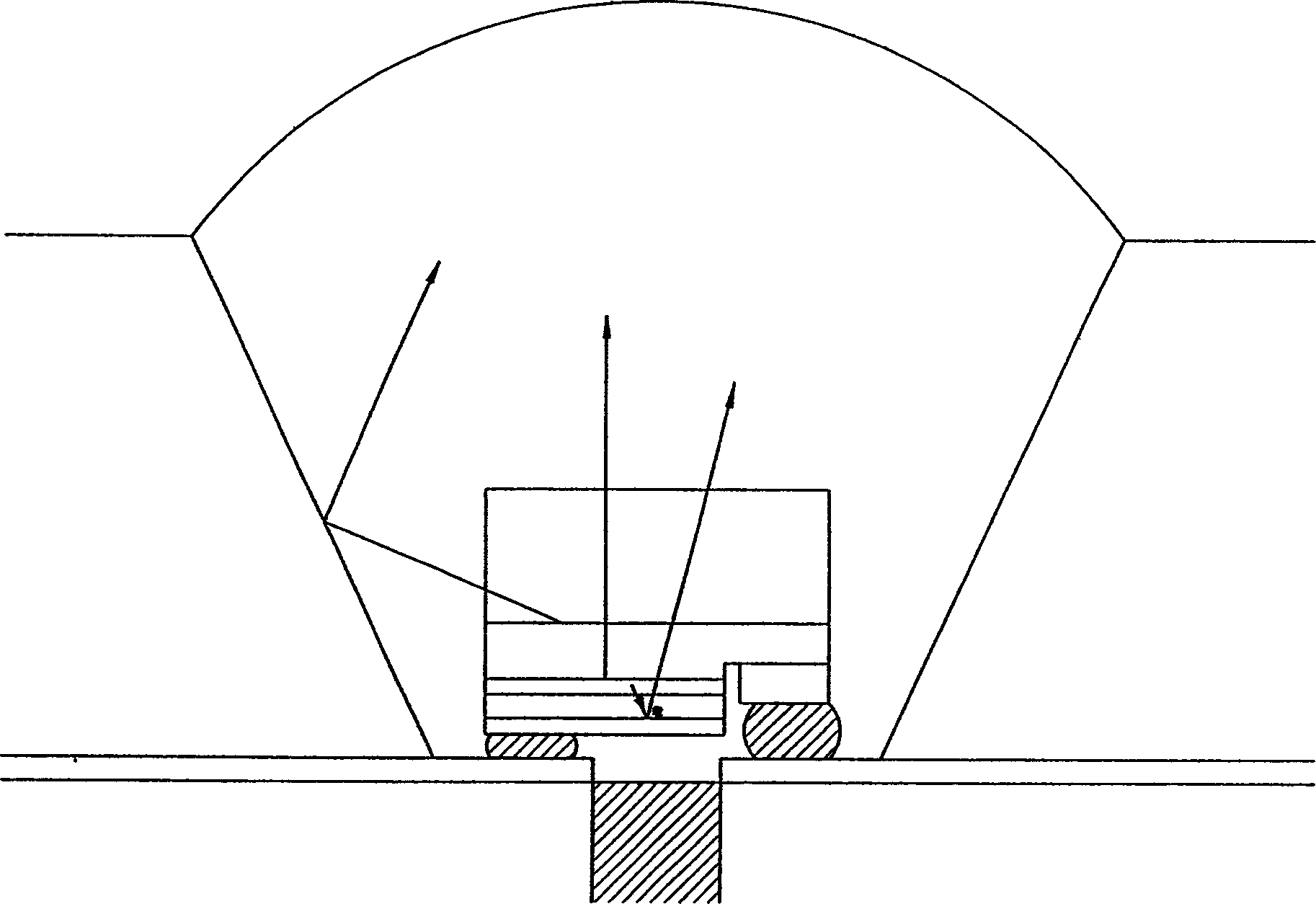 High-brightness light-emitting bipolar body with transparent base and light-emitting bipolar crystallite