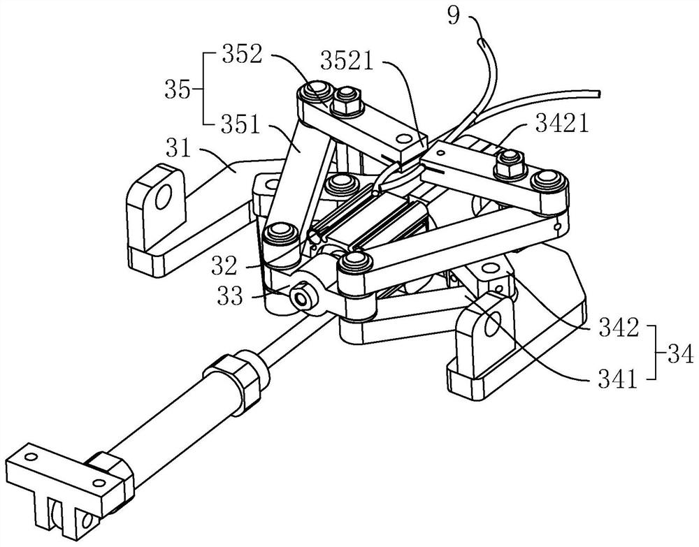 Automatic knotting assembly for plastic shaping filaments