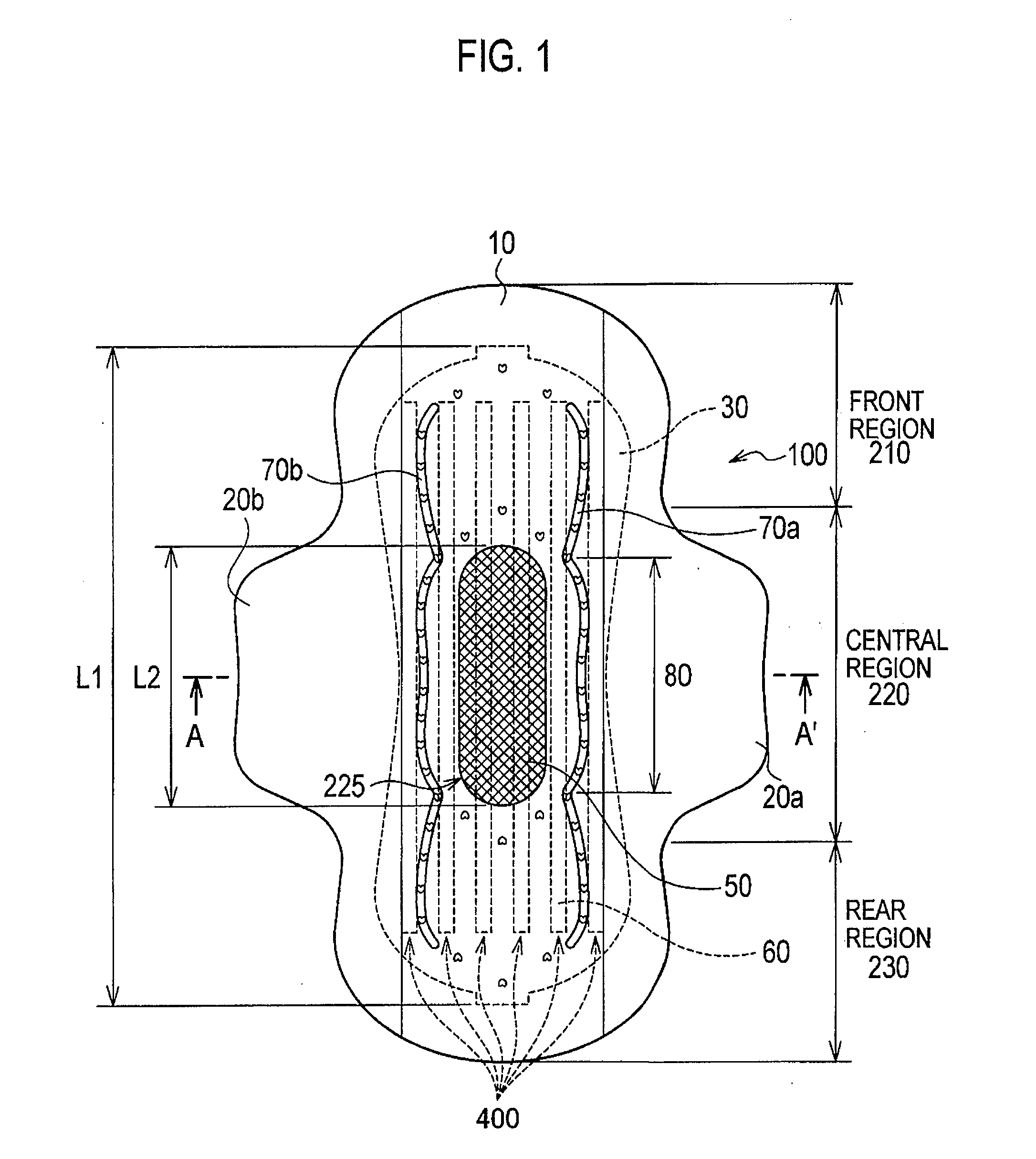 Absorbent article and sanitary napkin