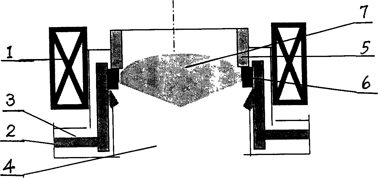 Alumium alloy low frequency electromagnetic semi-continuous casting method and device