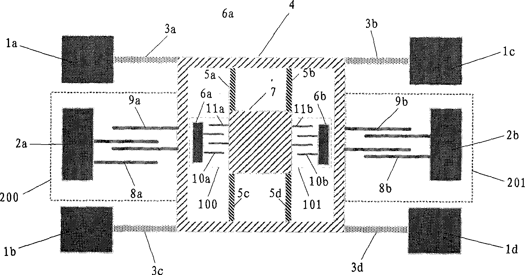 Dual-spindle surface shearing stress sensor