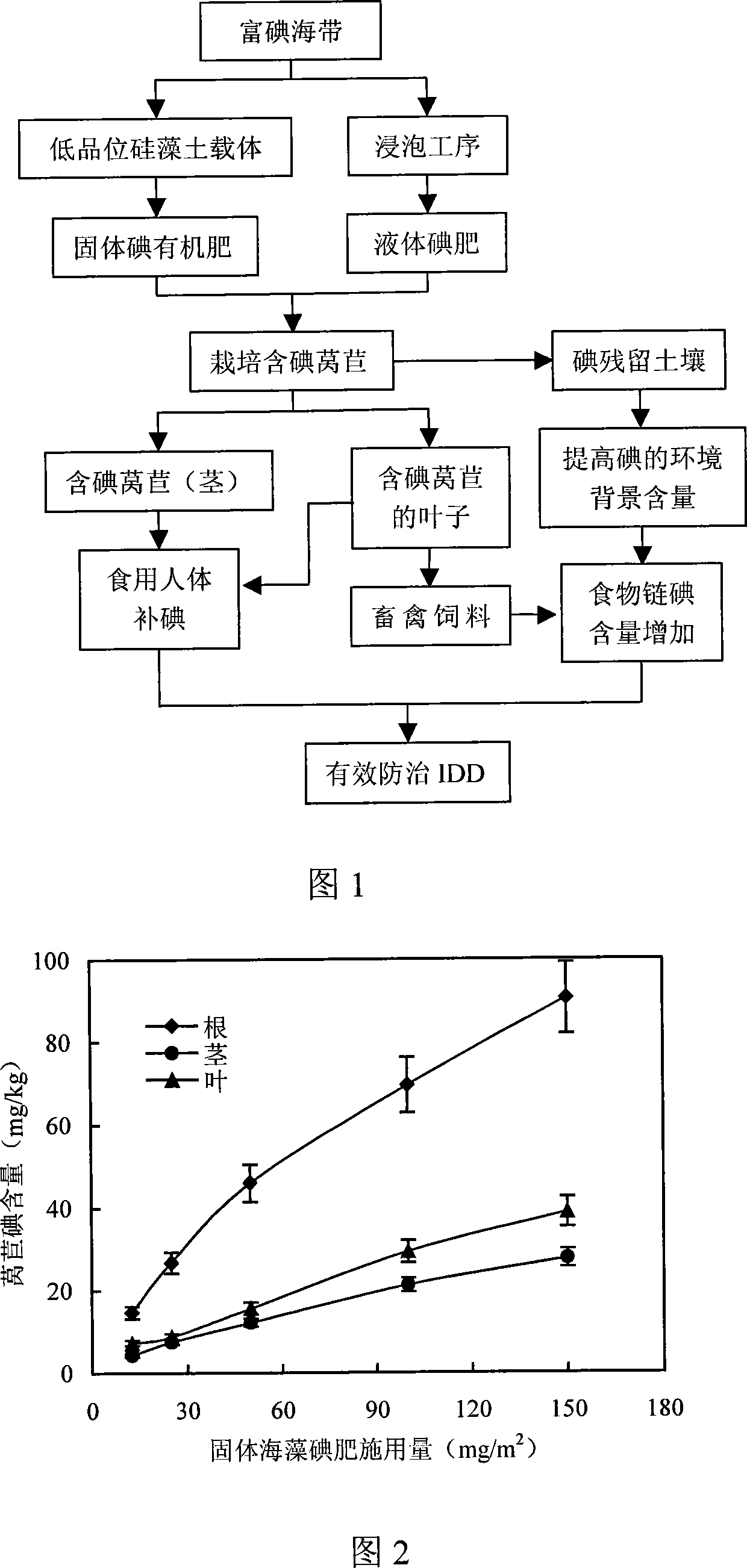 Method for planting iodine-containing lettuce