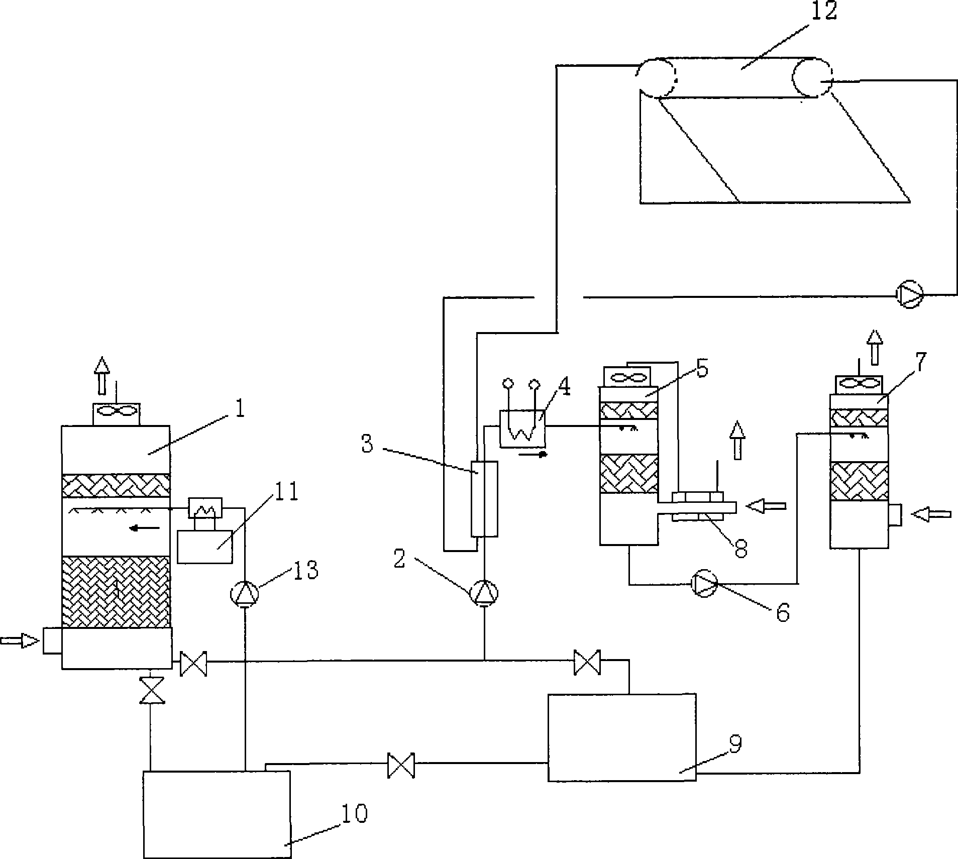 A solution regeneration system for solar energy storage