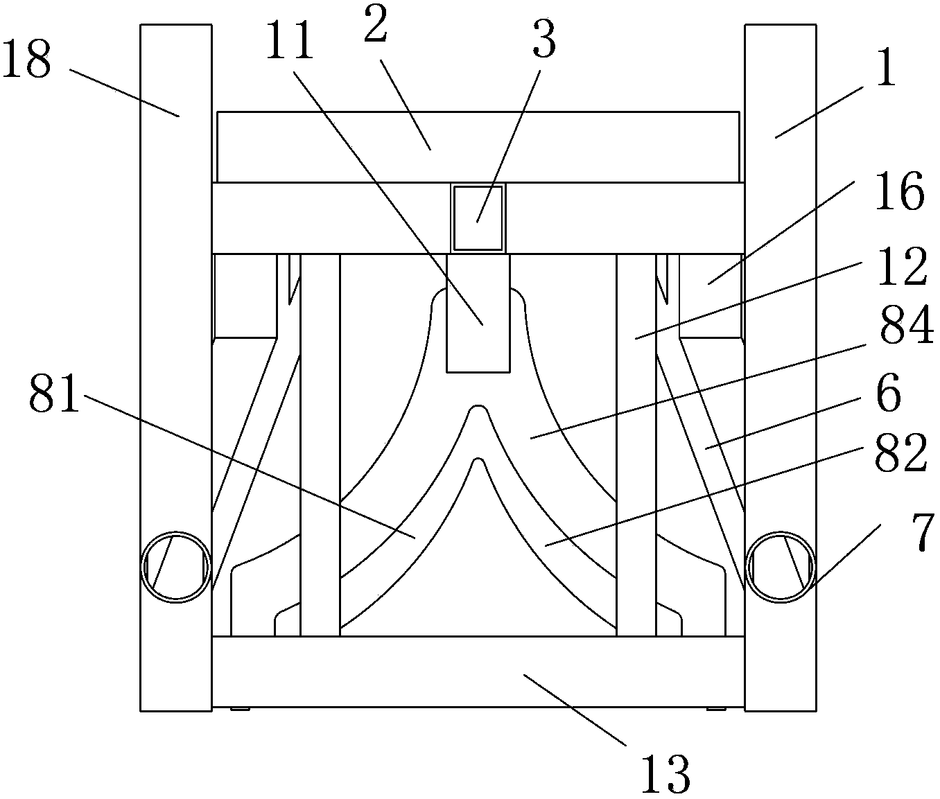 Protection type cantilever launching platform with built-in water channel and manufacturing method thereof