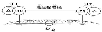 Power transformer DC magnetic bias state detection method based on noise method