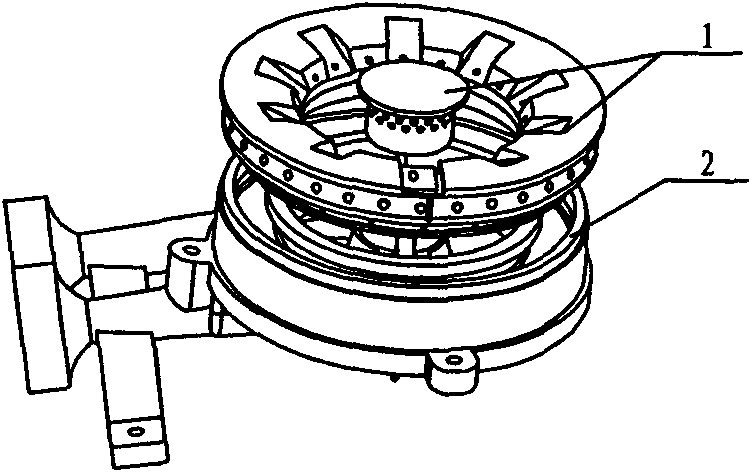 Cast iron enamel burner and preparation process thereof